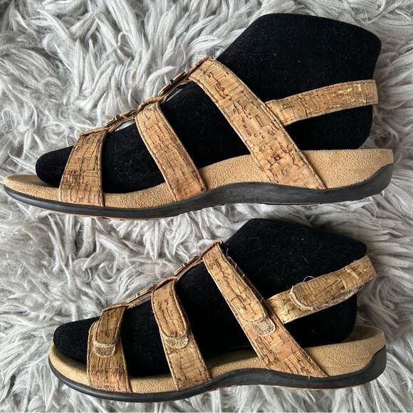 Vionic Amber tan cork style slingback strappy sandals women’s shoe size 7 - Picture 6 of 11